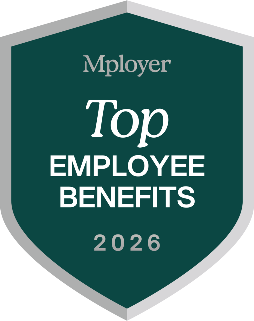 Mployer 2026 Top Benefits Award badge